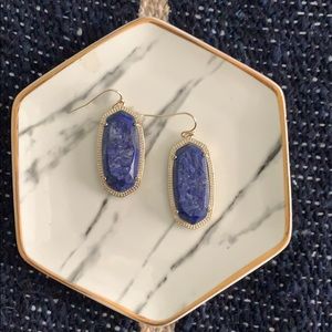 Kendra Scott Elle Earrings in Lapis with Gold